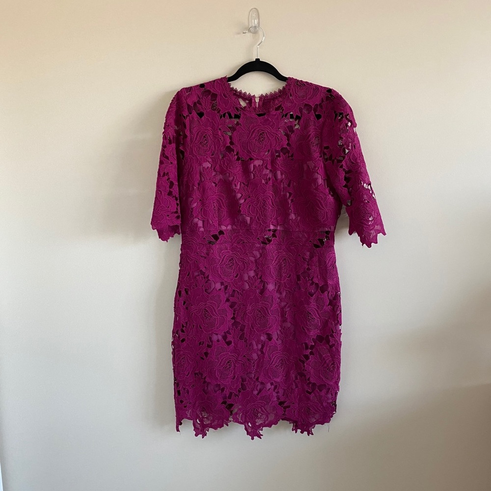 Magenta cut out dress